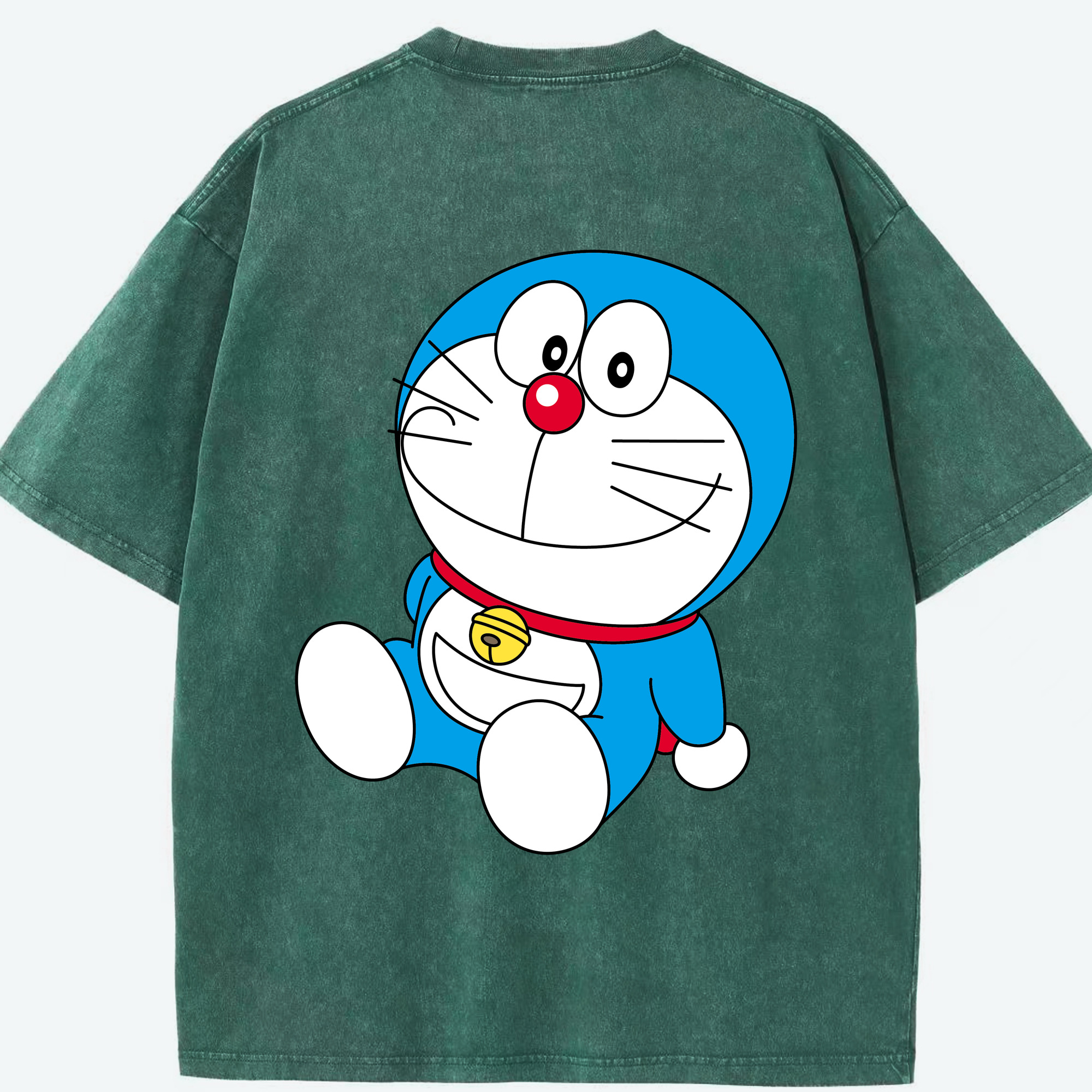 （画像用） ドラえもん Doraemon 綿100% ヴィンテージ風 半袖Tシャツ（背面プリント）